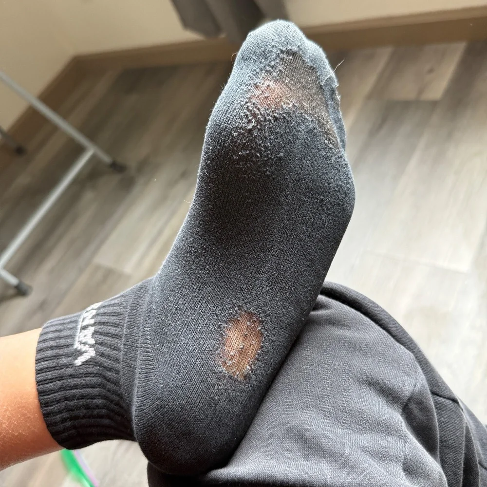 Mismatched VANS Plain Black Socks Gym Workout Used